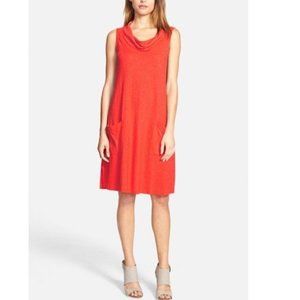 Eileen Fisher Organic Hemp Blend Cowl Neck Dress